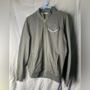 Travis Mathew Quarter Zip Golf Sweater Grey Men’s M Pullover